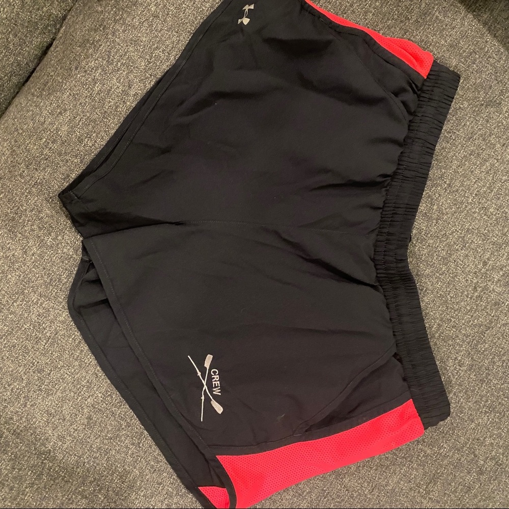 Under Armour Running Workout Shorts Grey with Pink